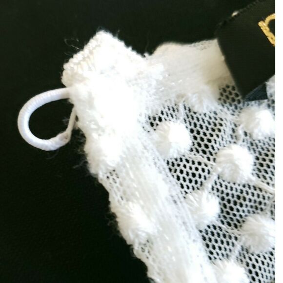 MAJE Relim Optic Illusion long sleeve lace crewneck dress black ivory Sz 2 M NEW - Picture 7 of 11